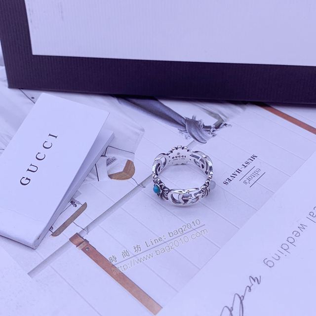 GUCCi飾品 古馳女戒指 Gucci新款 純銀時尚 雙G花朵戒指  zgbq1056